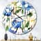 Designart 'Retro Floral Botanical Design I Mid-Century Modern Wall Clock